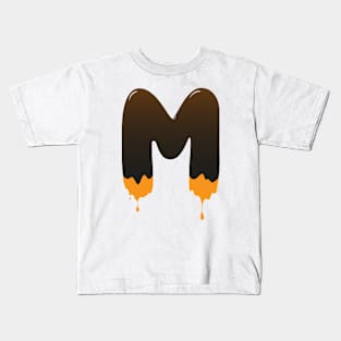 Chocolate Alphabet Letter M Kids T-Shirt